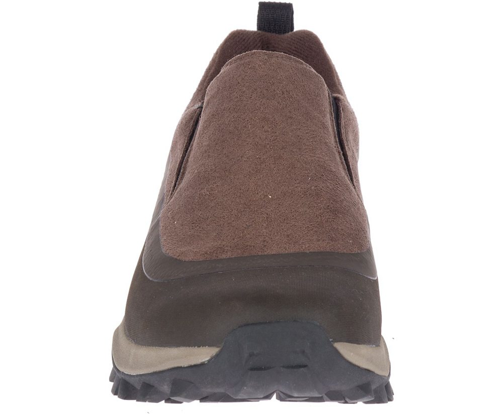 Kozaki Merrell Męskie Brązowe - Thermo Snowdrift Moc Shell Waterproof - 516402-URL